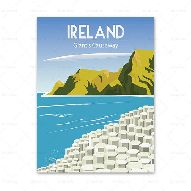 ציור קנבס של עיר מטיילים